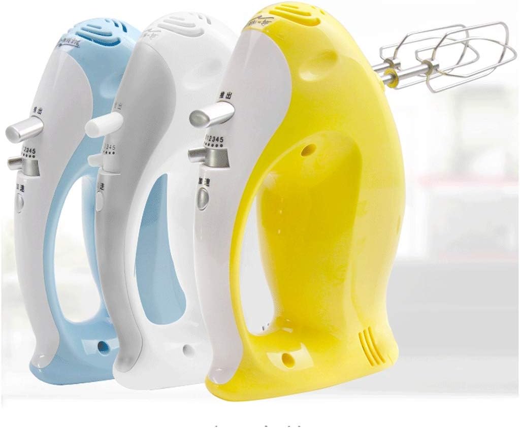 Egg Beater, Stainless Steel Electric Household Portable Hand Mixer Electric Hand Mixers for Kitchen Baking Mixer 5-Speed Settings (C) (A)