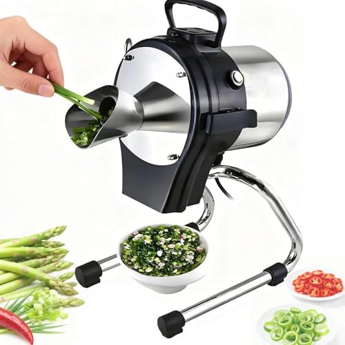 UN Professional Electric Green Onion Slicer, Versatile Vegetable Cutter for Onions, Peppers, Chilies, Leeks - Ideal for Restaurants & Home Kitchens, 110V