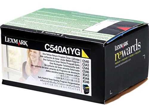 Cartouche de toner jaune Lexmark C540A1YG original pour imprimante laser Optra C 544 DTN