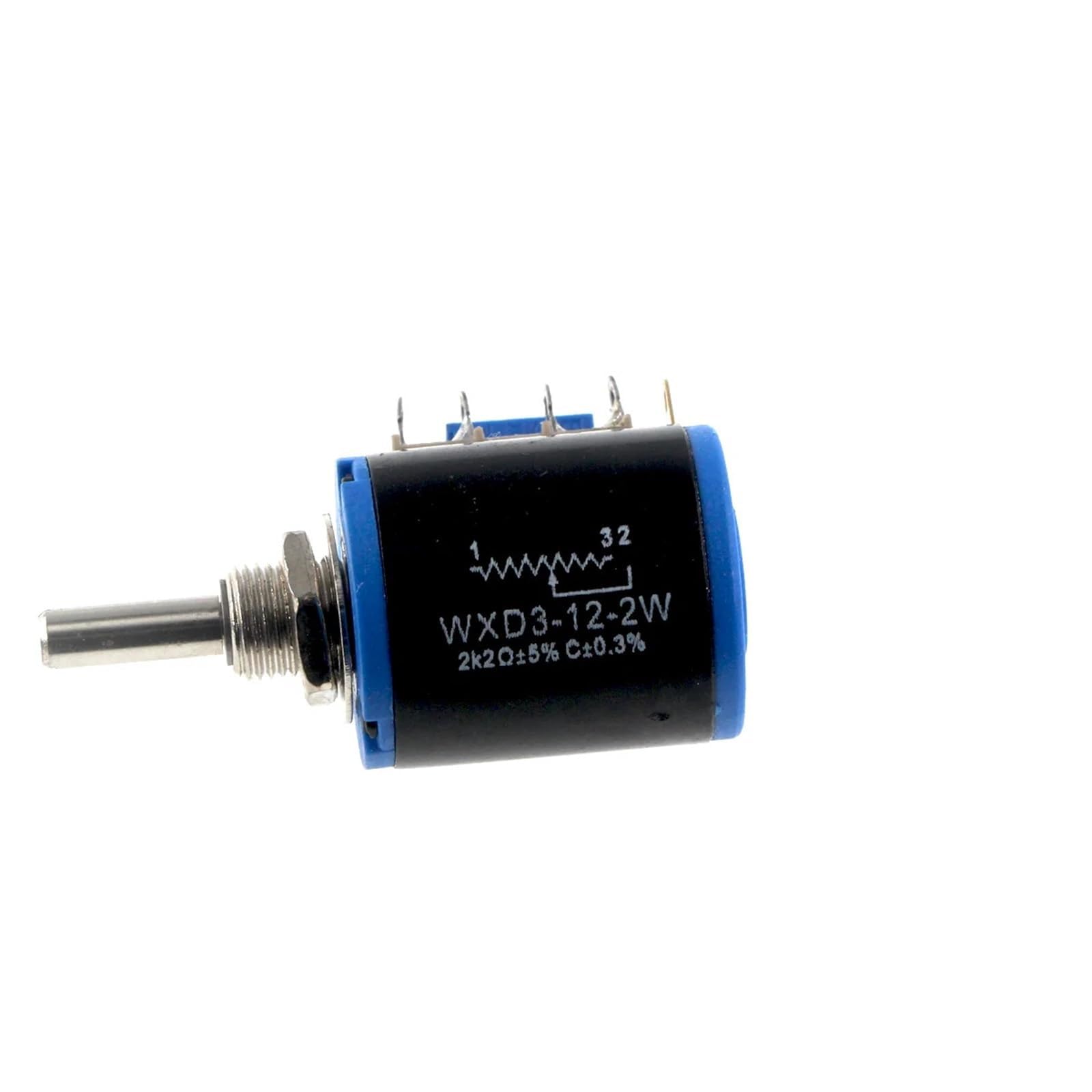Interruptor de Palanca con potenciómetro para, Paquete de 5 potenciómetros bobinados WXD3-12-2W con perillas y múltiples resistencias de 2 W(4.7K Ohm)