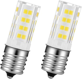 Whirlpool Microwave Lights Under Hood E17 Base - LED Bulb 125V Fits Maytag Kenmore GE Amana Over The Range Microwave - Pack of 2 3W, Daylight White