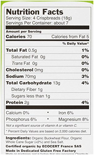 Le Pain Des Fleurs Organic Buckwheat Crispbread, 4.4 Ounce (Pack Of 6) #TOP1