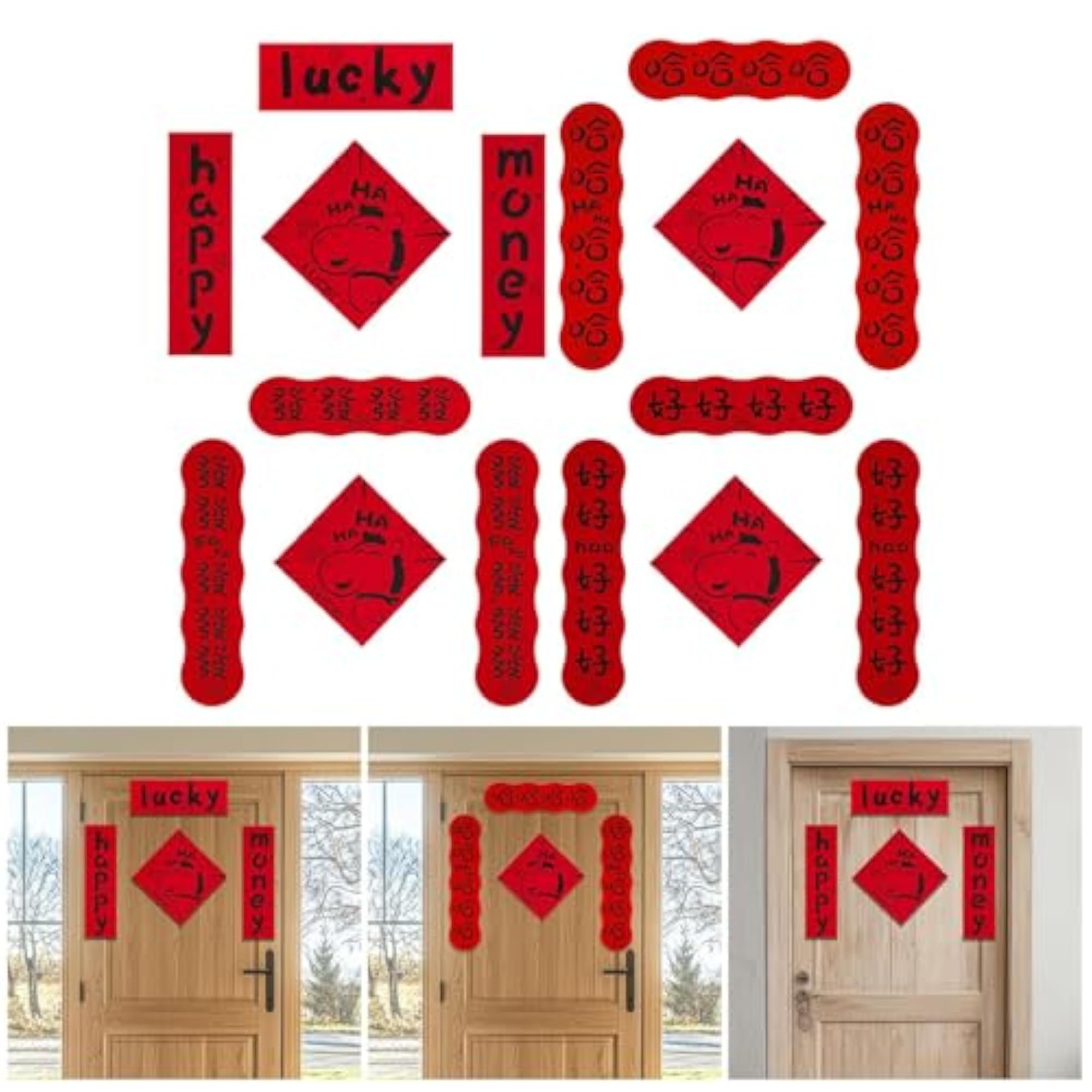 New Year Couplets Creative Door Sticker