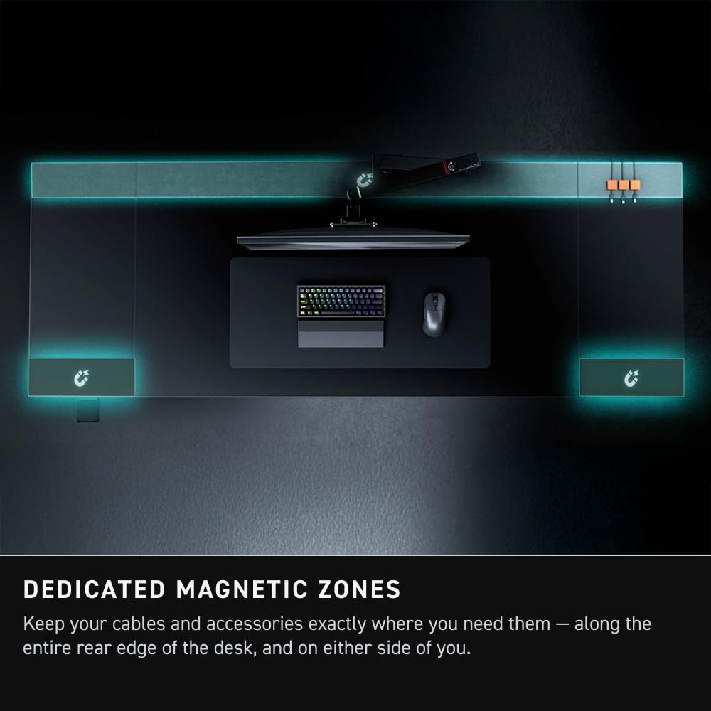 Secretlab Magnus Evo Höhenverstellbarer Schreibtisch, Ergonomisch | Magnetisches Kabelmanagement, Integrierte Stromversorgung, Eingebaute Kabelwanne, Gaming-Schreibtisch, Ergonomisch