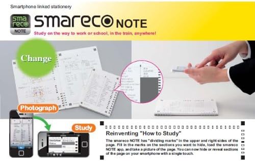 Nakabayashi Smareco Notebook, B5 Size, 40 Sheets/80 Pages 7mm Line, Pink (60775)