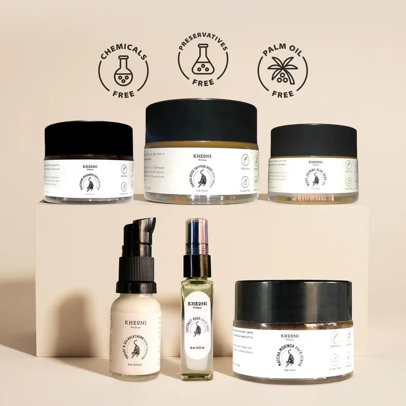 Image of 100% Natural Facial Kit for Glowing Skin & Anti-Aging | Botanica Age Grace & Renewal Skin Care Kit with Cleanser, Face Pack, Scrub, Cream, Aloe Vera Gel & Mist