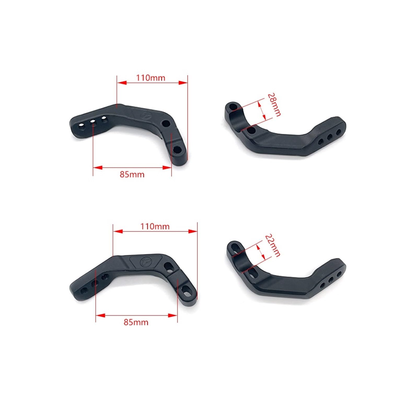 OTOM Uniwersalny uchwyt mocujący do kierownicy 22 mm i 28 mm – wytrzymałe aluminium obrabiane CNC do motocykli