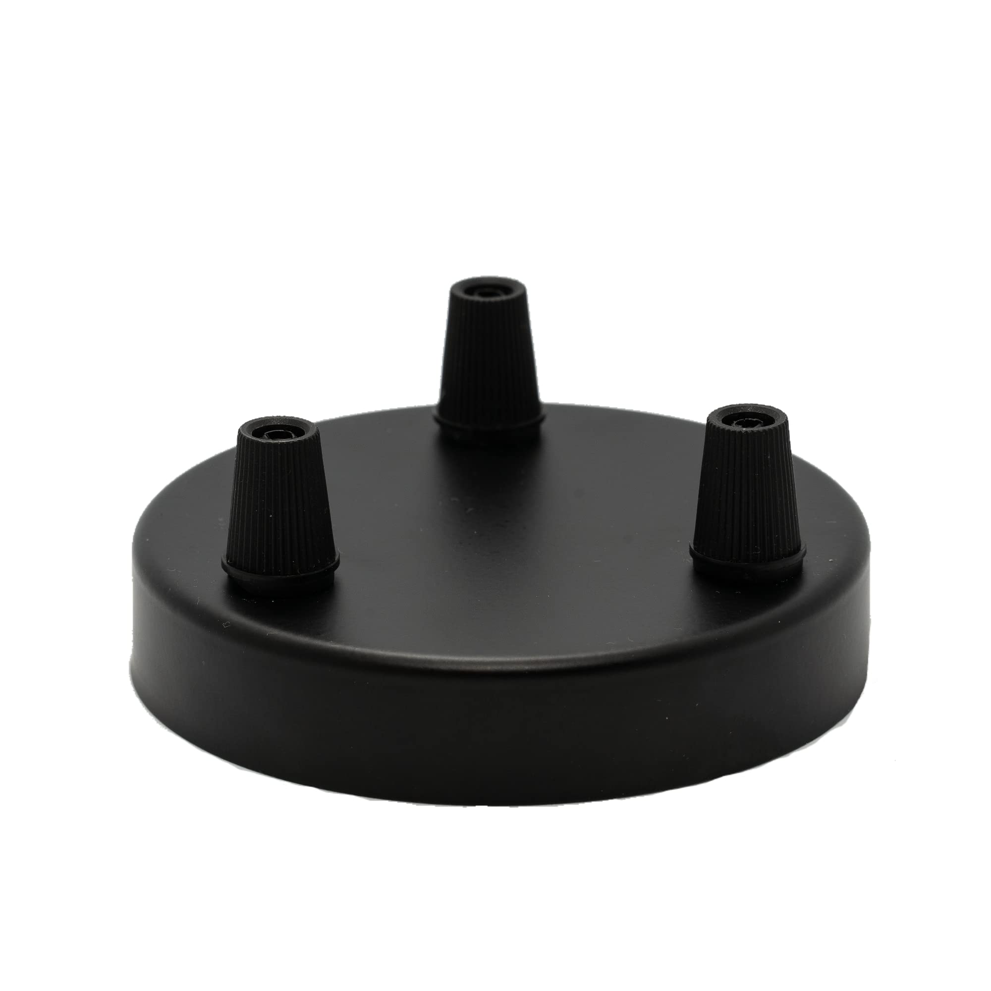 That Haus Black Metal Triple 3 Way Multi Point Ceiling Rose for Pendant Lighting