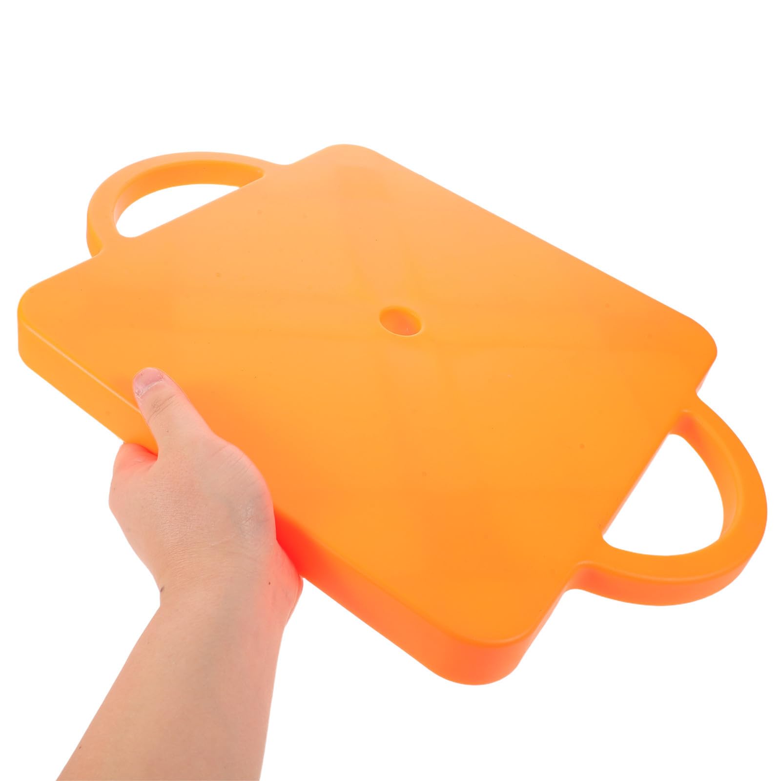 ERINGOGO Sitzendes Kinder-Scooterboard, sensorisches Trainingsbrett mit Kunststoffrädern und -griff für drinnen und draußen zur Förderung der motorischen Fähigkeiten, Orange