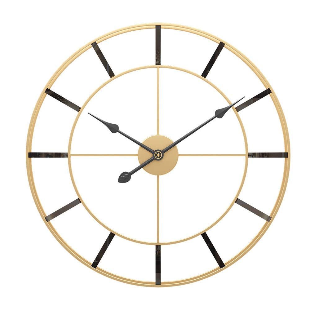 Horloge murale en fer forgé de 50cm montre décorative de salon
