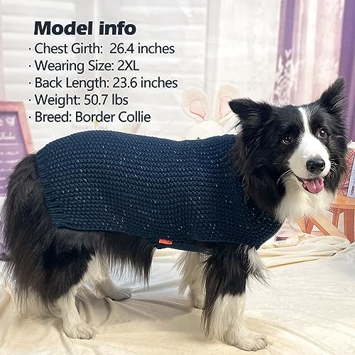 Kyeese Dog Sweater Warm Dog Coats Comfy Dog Sweater Medium Size Dog Medium Dog Sweater With Reflective Yarn Stretchy Dog Clothes Pullover Dog Sweater For Medium Dogs Boy thumb #6