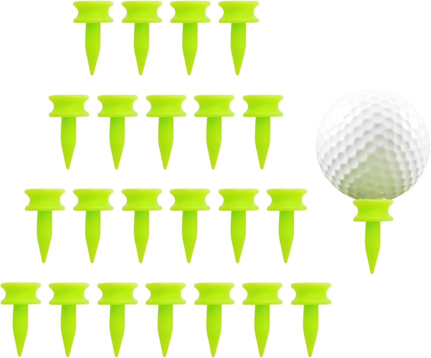 AMRTA Golf Tees Plastic Castle Small Driver Green 1 Inch 25mm Value 100 Pack,Golf Tee Practice Sturdy Bright Colors Reusable Driving Range for Golf Enthusiast Gift