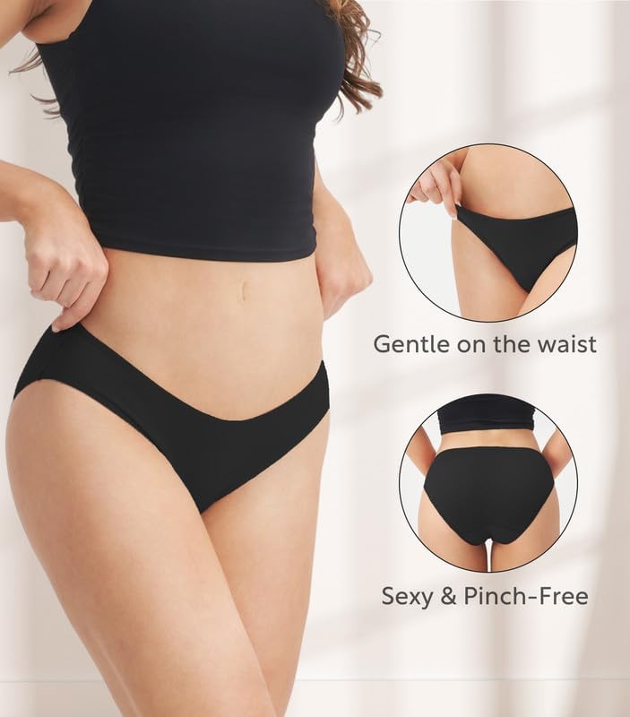 DAVID ARCHY Womens Cotton Bikini Underwear Breathable Low Rise Soft Strench Hipster Panties for Women Multipack - Image 3