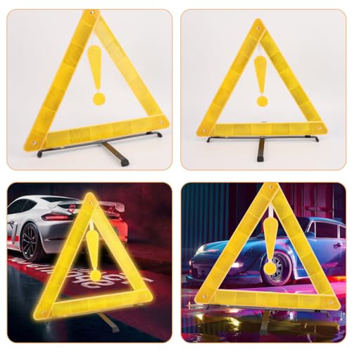 Señal triangular reflectante plegable para seguridad vial miniatura 3