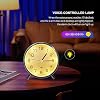 Tetino Alarm Clock for Bedroom,Analog Clock with Silent Non-Ticking,Voice Controlled Light,Small Clock for Kids, Teens,Seniors,Decor,Bathroom,Living Room,Bedside,Desk,Kitchen,Travel. (Black