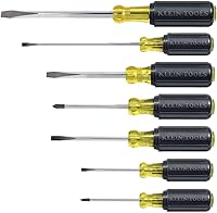 Klein Tools 85076 7-Piece Screwdriver Set - USA-Made Slotted & Phillips with Cushion-Grip Handles & Tip-Ident