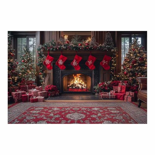Tableau art de noel brillant rouge 62 le cadeau idéal pour decoration de chambre