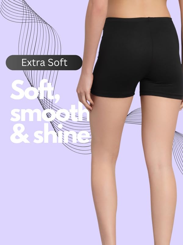 Image of Women's Workout Yoga Athletic Running Dance Gym Shorts High Waist Cheerleader Volleyball Short Pants Black