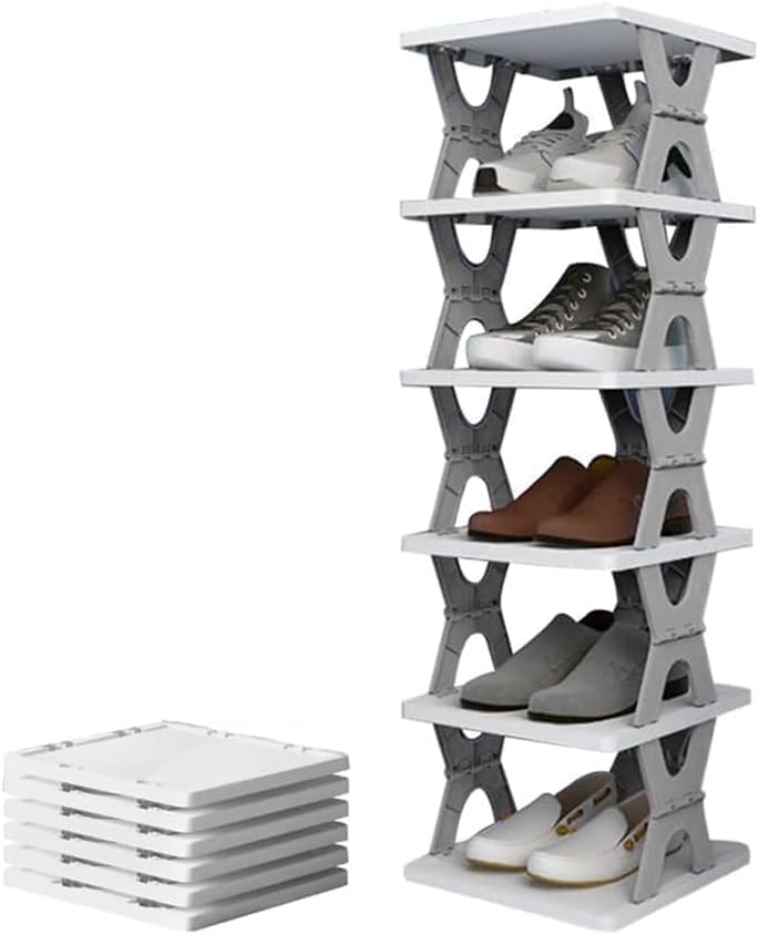 BHUVI 6 Layer shoes rack for home plastic | Foldable shoe rack | Plastic Shoe Rack | Smart Shoe Rack | Stackable Storage Organizer For Bedroom | Entryway Adjustable Rack Slots | Shelf-image-47