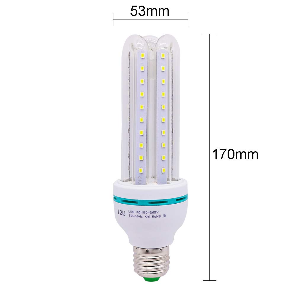 Xindaxin® - Bombilla LED de bajo consumo (no regulable, casquillo E27, bajo consumo de energía, luz blanca fría 6000 K, intensidad no regulable, 20 unidades)