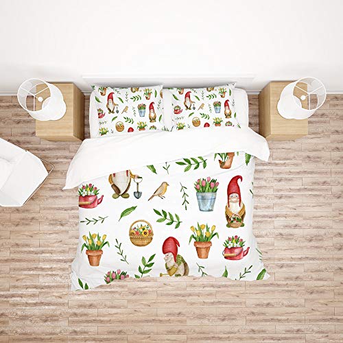 Housse de couette ultra doux en polyester durable CHEHONG fleurs lit simple