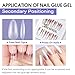 Nicedeco Hema Free Nail Glue Gel for Acrylic Nails Fake Nail Tips 22ML, Cruelty Free, Vegan, Long-Lasting, Led Lamp Required