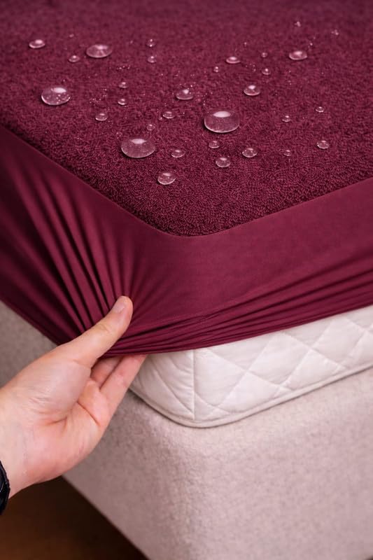 Image of Waterproof Mattress Protector 6x6.5 Feet (72x78) | Elastic Fitted Bedsheet | Soft & Durable Gadda Cover Dustproof By Bharat Griha BG16