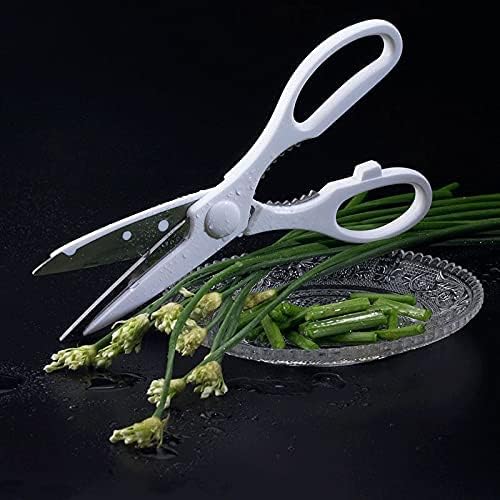 Heavy Duty Kitchen Scissors Kitchen Scissors Stainless Steel Household Scissors White Handle Multi Nutcracker