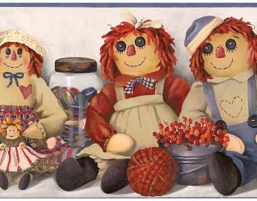 Chesapeake Rag Dolls Raggedy Ann Wallpaper Border