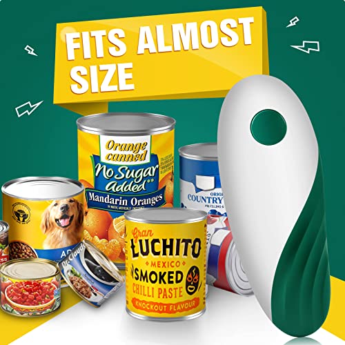 Electric Can Opener, Simple Open Cans With One Touch - Smooth Edge Automatic Kitchen Gadget For Seniors With Arthritis, Food-Safe And Battery Operated Handheld Can Opener Fits All Can Sizes #TOP5
