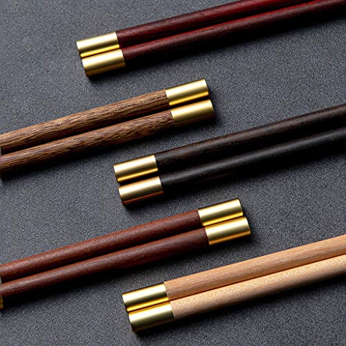 Coffret Cadeau de Baguettes réutilisables en Bois avec étui, Baguettes Rondes à aponaises, Baguettes Chinoises de Luxe en Bois Naturel, Baguettes antidérapantes, lavables au Lave-Vaisselle A