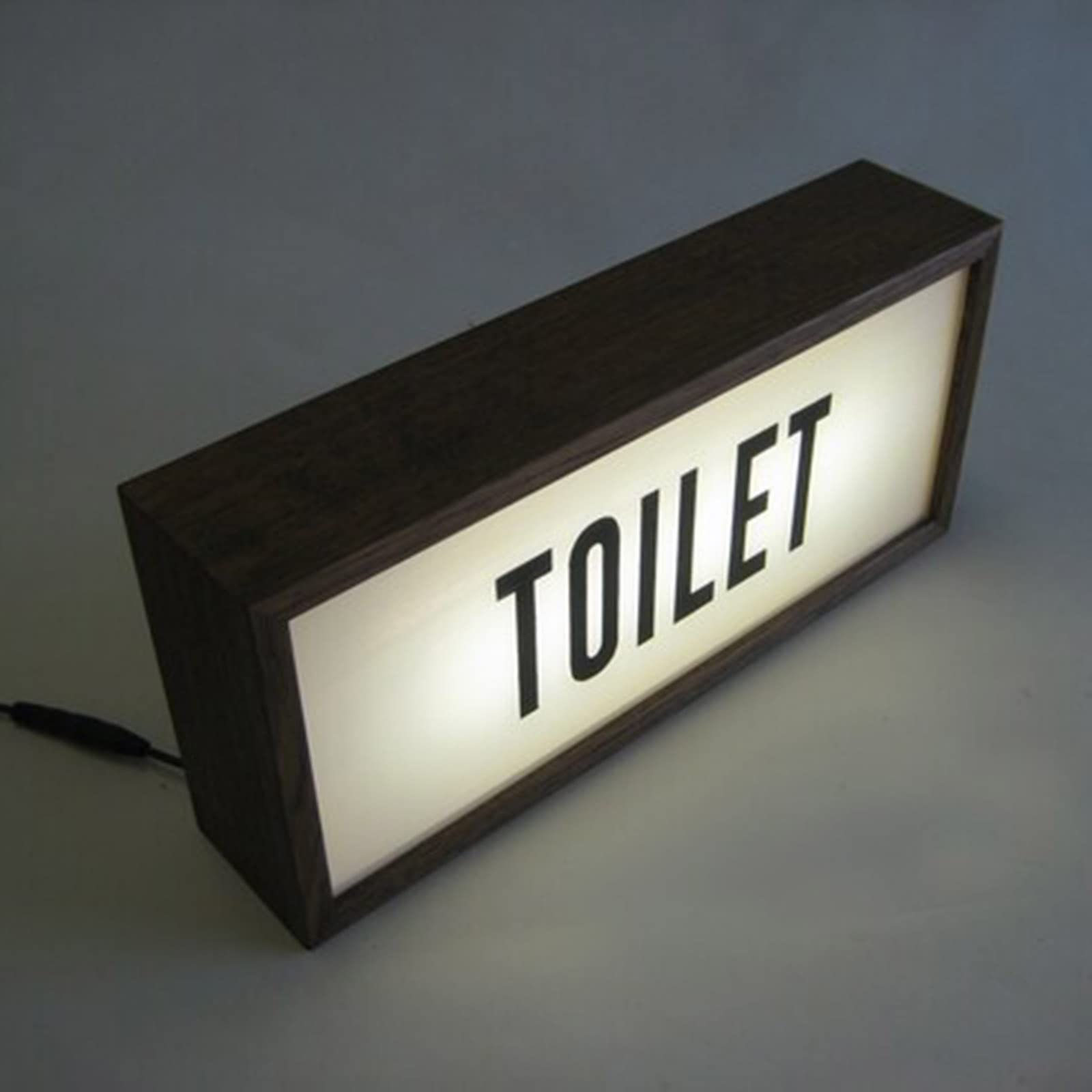 carteles para aseos, Con control remoto, superficie acrílica y caja de madera, letrero decorativo pared for tienda, bar, pub, club, baños públicos