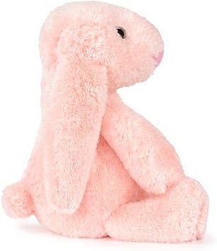 Özgüner Oyuncak Peluş Tavşan 40 cm Uzun Kulaklı Yumuşak Uyku Arkadaşı,Sarkık Kulaklı Tavşan Pelüş(Pembe)