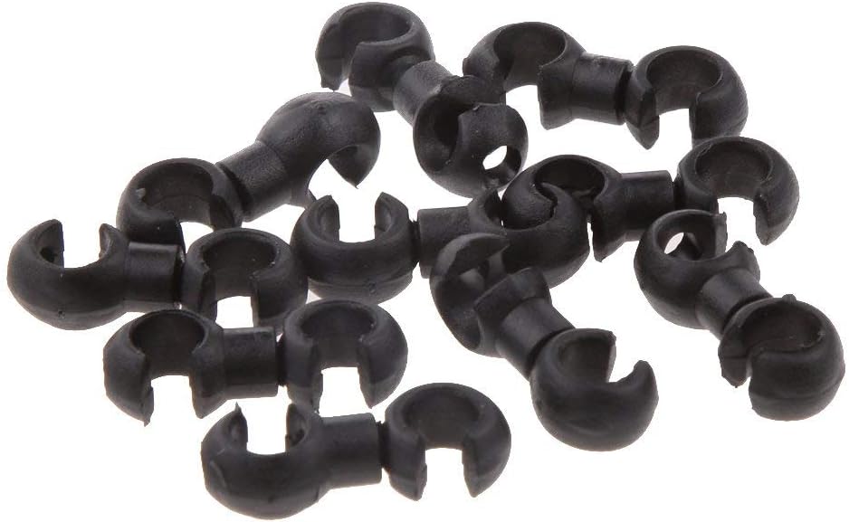 40PCS Black Plastic Rotating SHook Clips Hook Bike Cable
