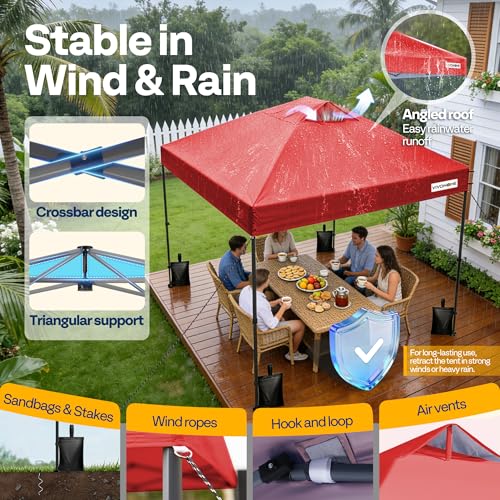 Image of VIVOHOME 10x10ft Pop Up Canopy Tent One Push Setup