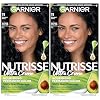 Garnier Hair Color Nutrisse Nourishing Creme, 11 Blackest Black (Peppercorn) Permanent Hair Dye, 2 Count (Packaging May Vary)