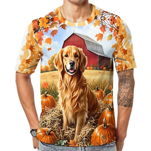 WINCCOR Fall Harvest Golden Retriever Fall Golden Retriever Dog T