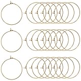 Material: metal BronaGrand 100 anillos chapados en oro para copas de vino de 20 mm