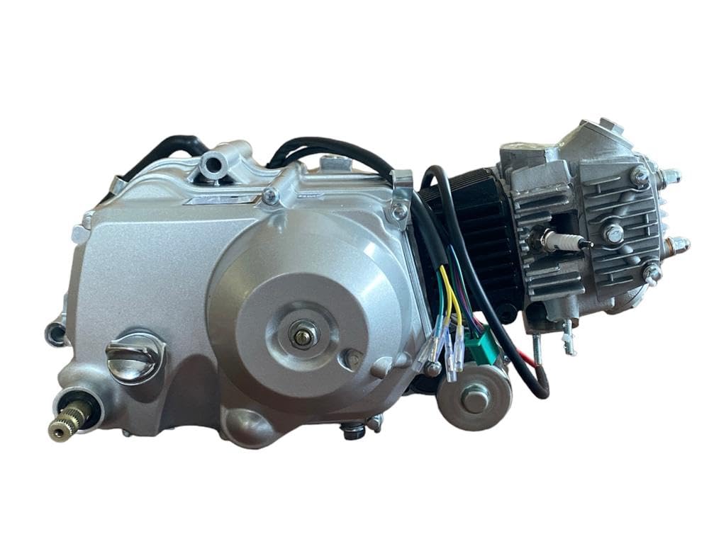 Motor 50ccm Halbautomatik E-Start Inferior & Patada de Arranque Apto para Moto Quad para Niños, Cuádruple, Dirtbike