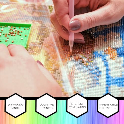 ZJIVQO 36 Colors Diamond Beads for Painting Replacement Round Drills Cross Stitch Art Kit Crafts, medium - Image 4