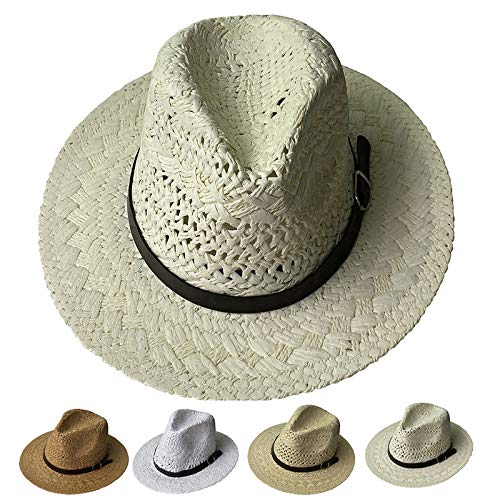 Chapeau Paille Femme Grande Tête Panaman Pliable - Protection Solaire Unisexe Jazz, Tissé Respirant
