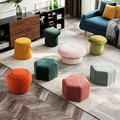 Tabouret de canapé carré vert clair pour entrée et chambre chaleureuse - 7