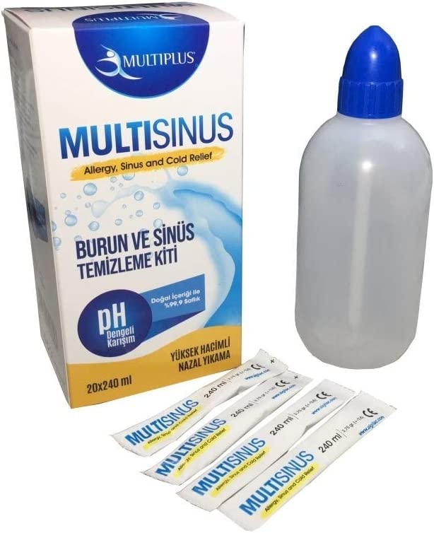 Multiplus Burun ve Sinüs Temizleme Kiti 20x240 ML 20 Adet Solüsyonlu
