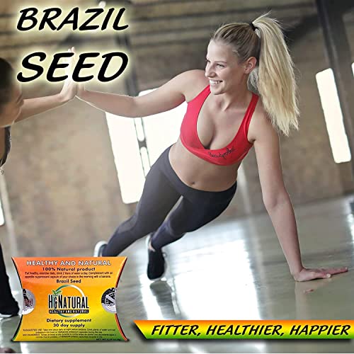 H&Natural Brazil Seed Dietary Supplement 30 Pieces, Pure Natural Semilla De Brasil, Brazilian Seeds For 30 Days, 5 Grams Per Box, Orange Box. #TOP5