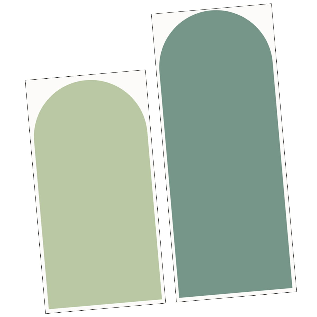 Stickers muraux géométriques pour relooker facilement un mur blanc en PVC vert