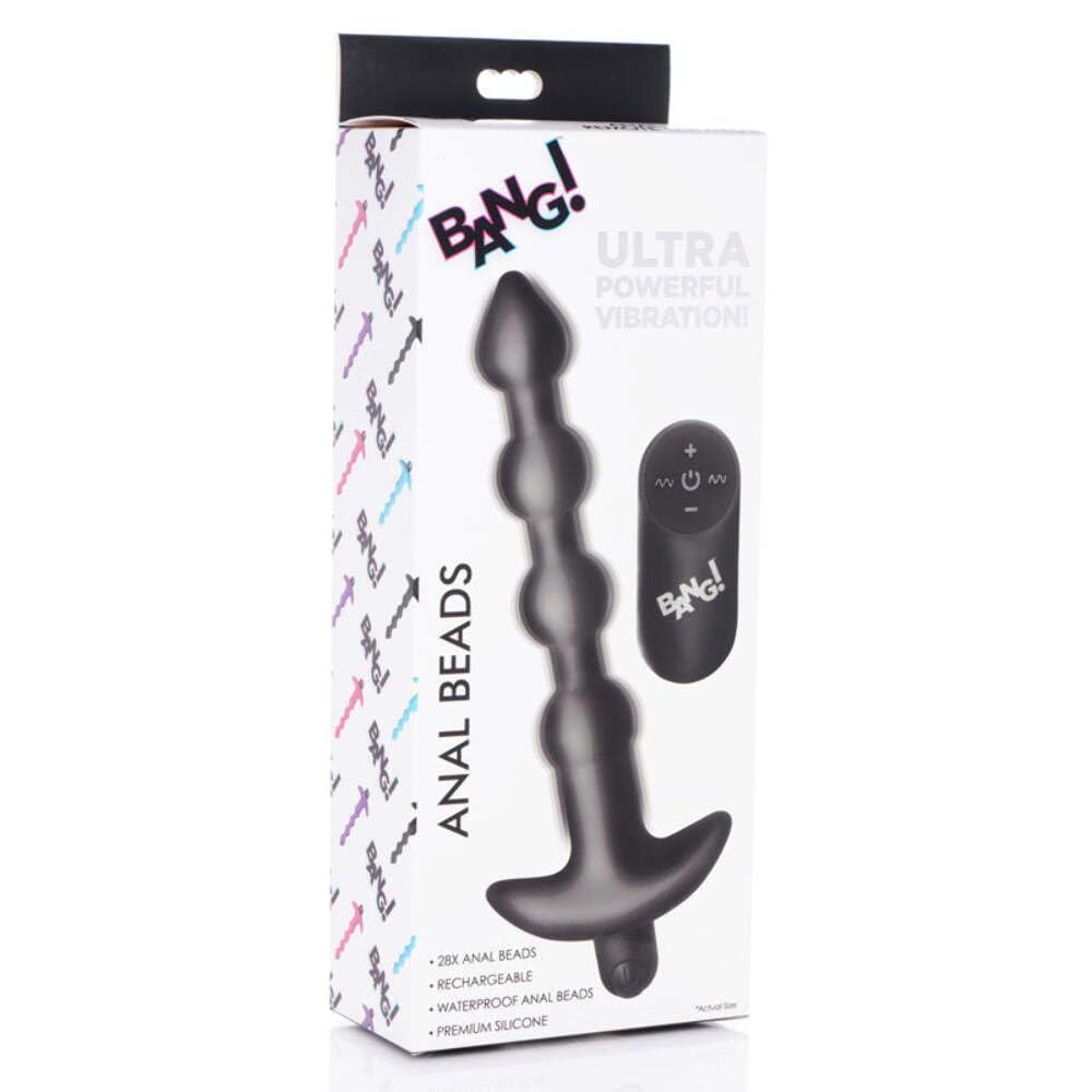 XR Brands Anal Beads-Ag614-Black Black One Size