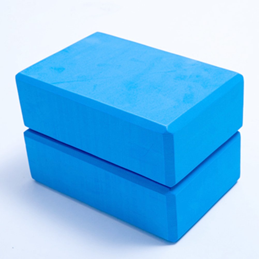 Set of 2 Yoga Blocks EVA Foam Exercise Bricks Provides Stability Balance and Support Improve Strength - 9 x 6x 3 inches