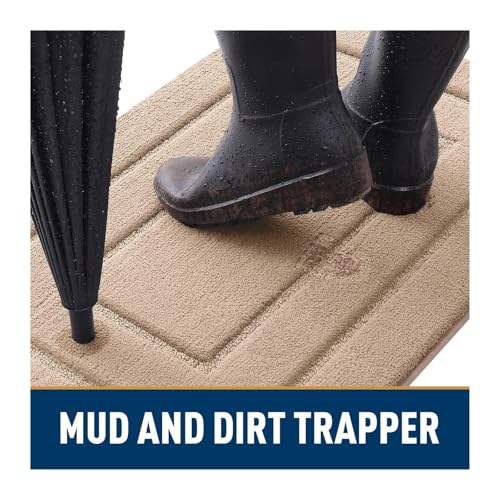 Tapis d'entrée absorbant et lavable avec profil bas épais - 3