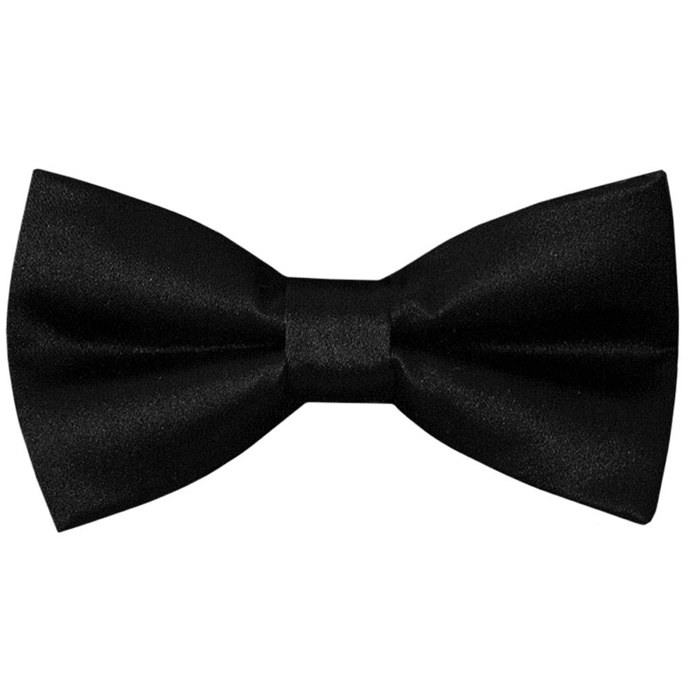 TIES R US Hand Made Black Mens Bow Tie