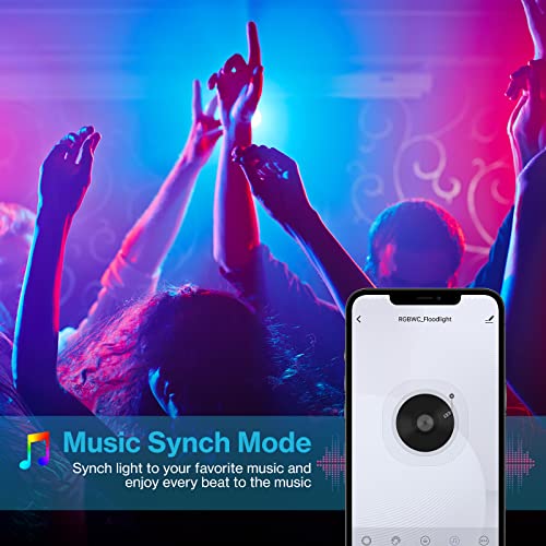 Olafus Wifi Flood Light 250W Equivalent, Smart Uplight Work With Alexa, Led Rgbcw Lights Outdoor, 25W Ip66 Waterproof Color Changing Light For Room Stage Bedroom Party Yard Festival Activity 2 Pack #TOP5